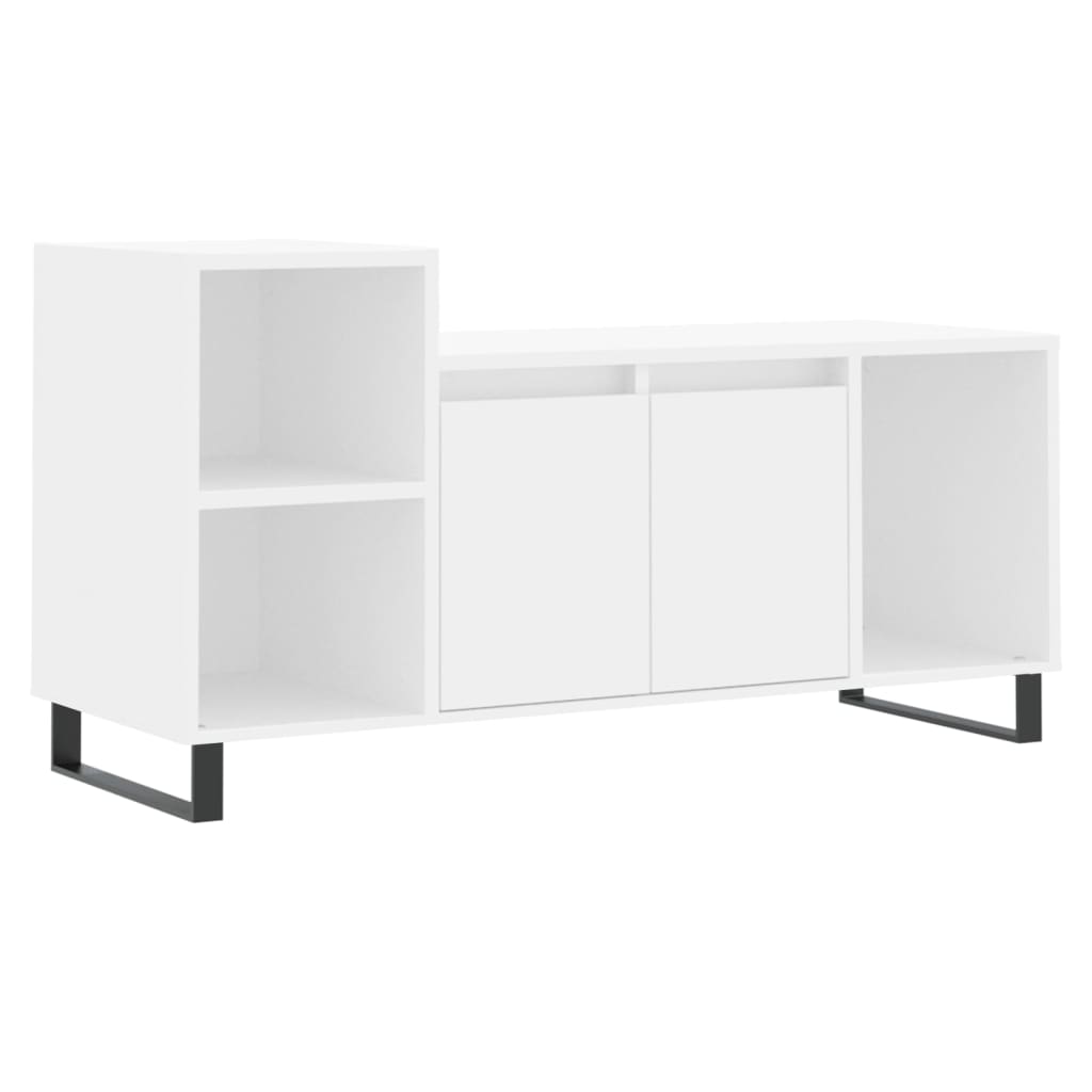 Meuble TV Blanc 100x35x55 cm Bois d'ingénierie - XIOS
