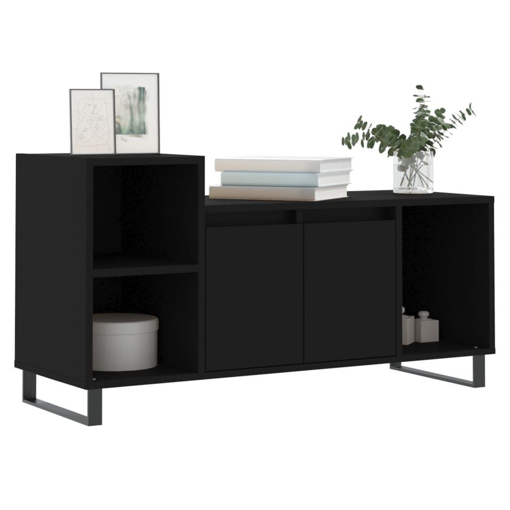 Meuble TV Noir 100x35x55 cm Bois d'ingénierie - XIOS