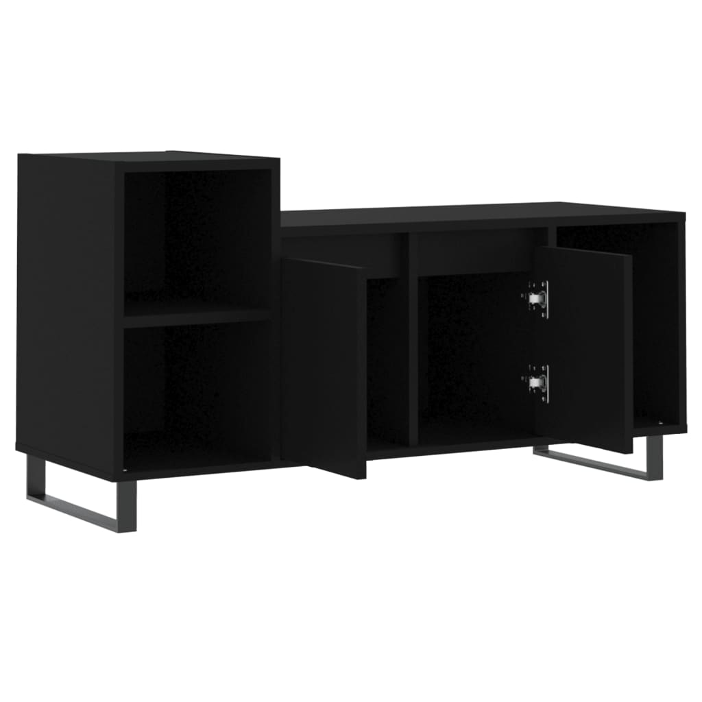 Meuble TV Noir 100x35x55 cm Bois d'ingénierie - XIOS