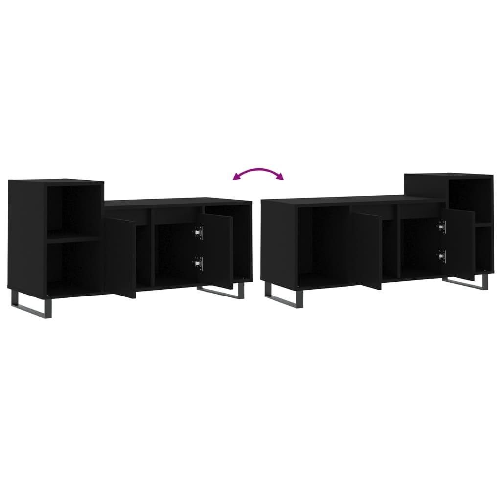 Meuble TV Noir 100x35x55 cm Bois d'ingénierie - XIOS