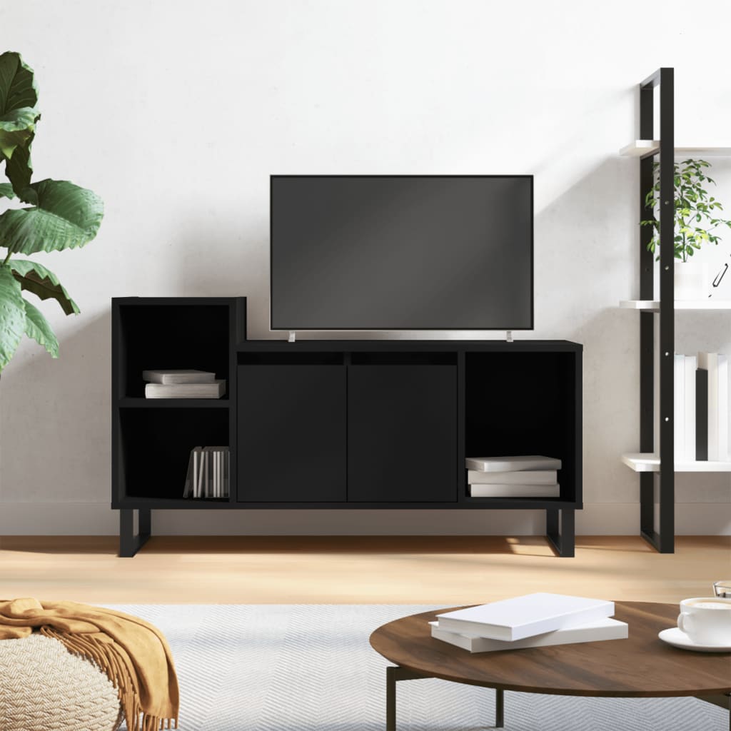 Meuble TV Noir 100x35x55 cm Bois d'ingénierie - XIOS