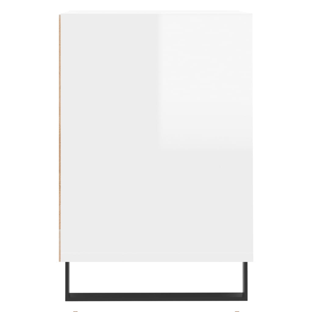 Meuble TV Blanc brillant 100x35x55 cm Bois d'ingénierie - XIOS