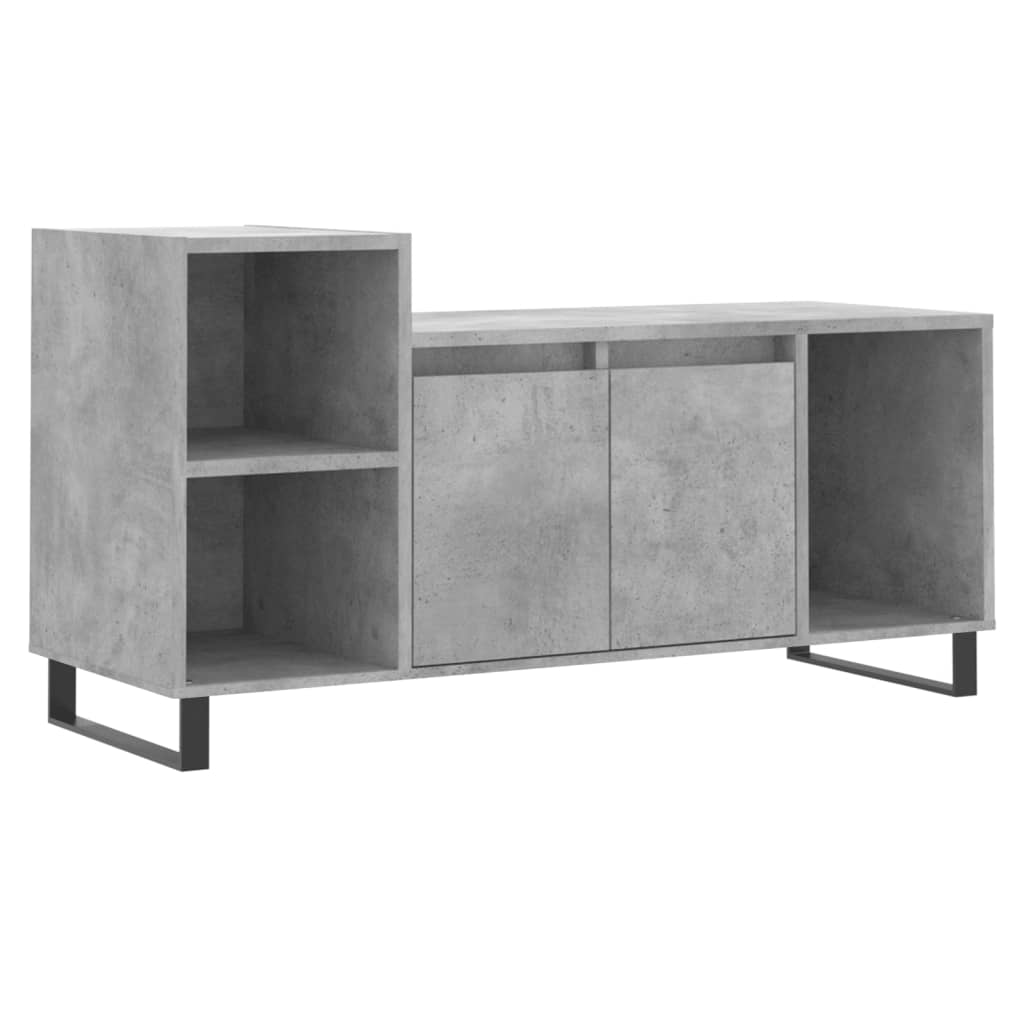 Meuble TV Gris béton 100x35x55 cm Bois d'ingénierie - XIOS