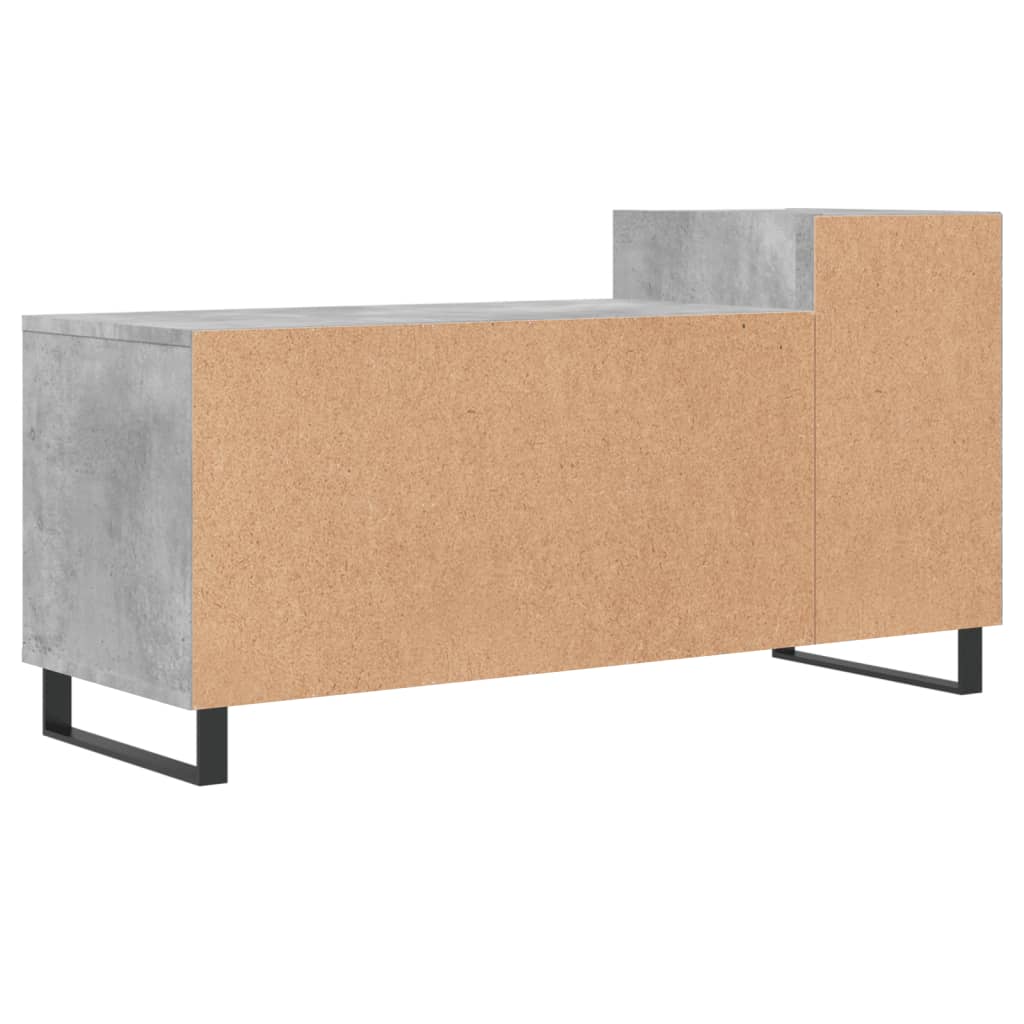 Meuble TV Gris béton 100x35x55 cm Bois d'ingénierie - XIOS