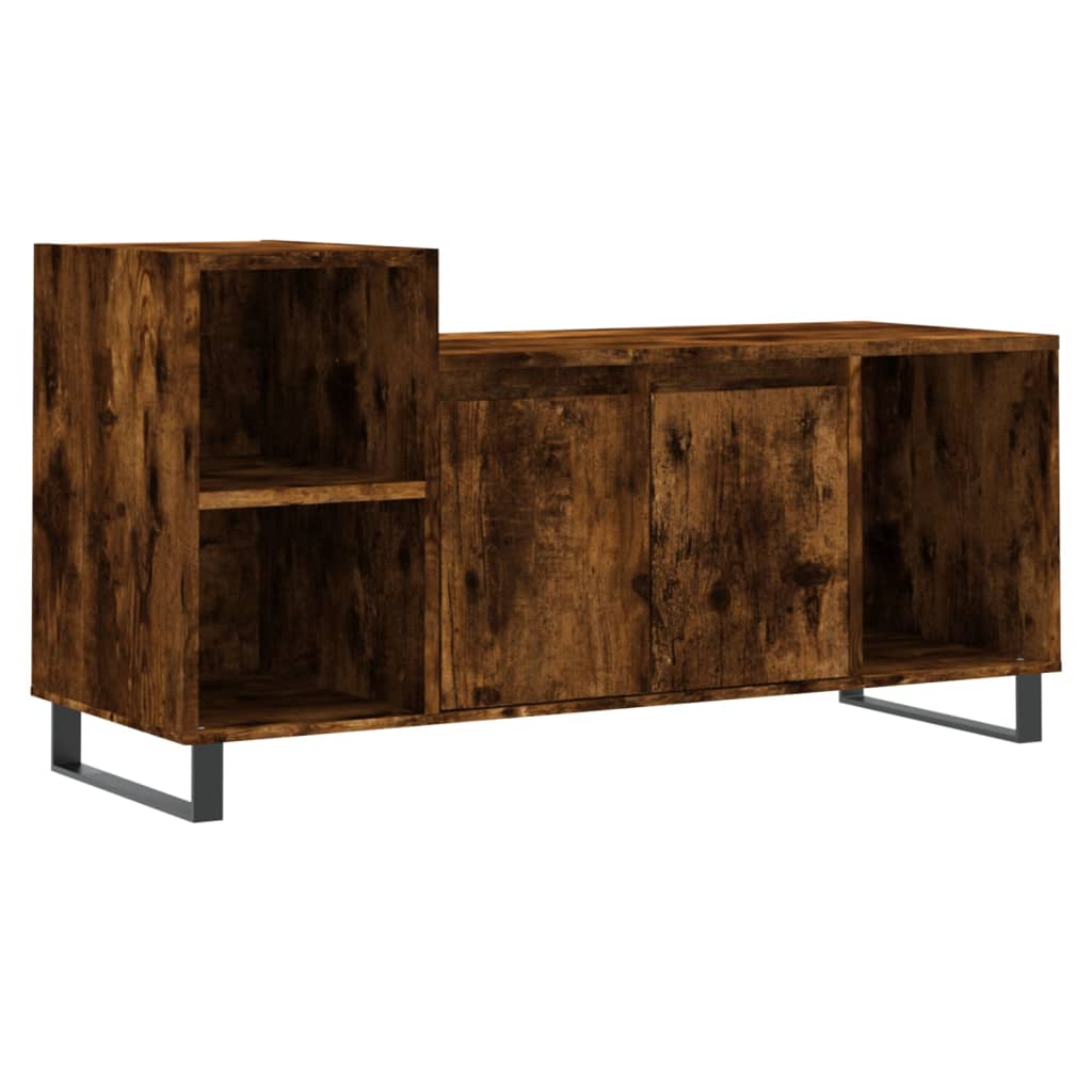 Meuble TV Chêne fumé 100x35x55 cm Bois d'ingénierie - XIOS