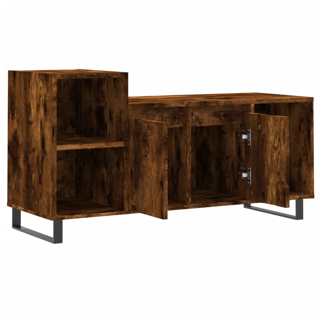Meuble TV Chêne fumé 100x35x55 cm Bois d'ingénierie - XIOS