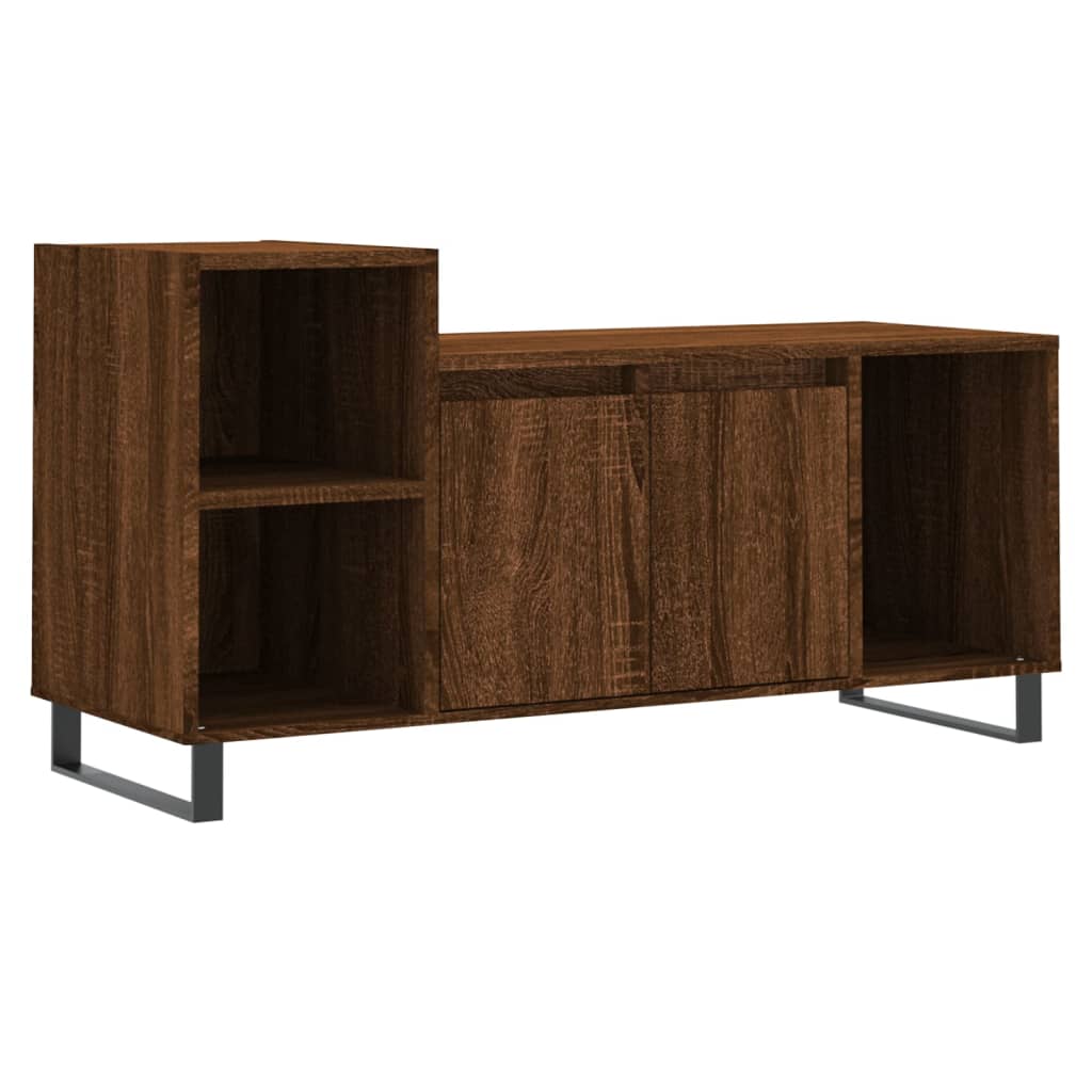 Meuble TV Chêne marron 100x35x55 cm Bois d'ingénierie - XIOS