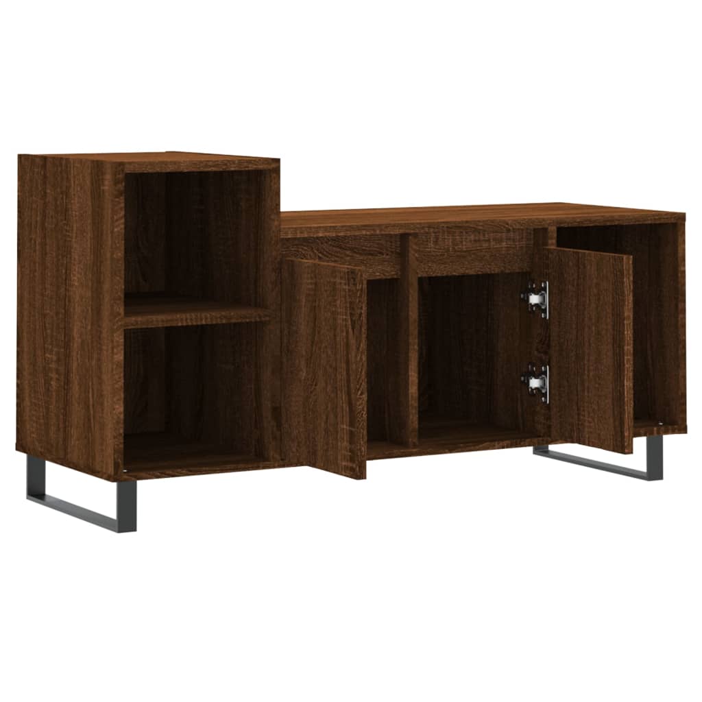 Meuble TV Chêne marron 100x35x55 cm Bois d'ingénierie - XIOS