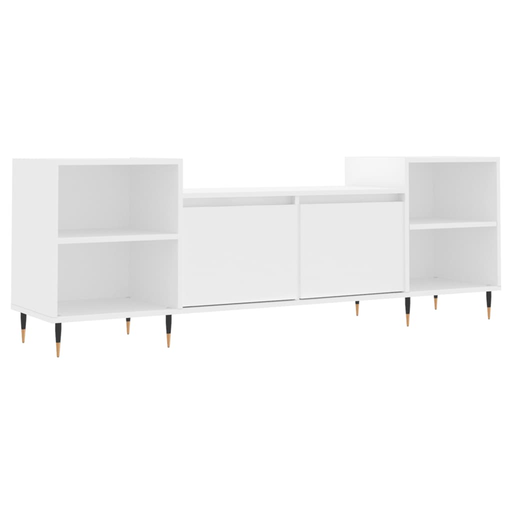 Meuble TV Blanc 160x35x55 cm Bois d'ingénierie - XIOS