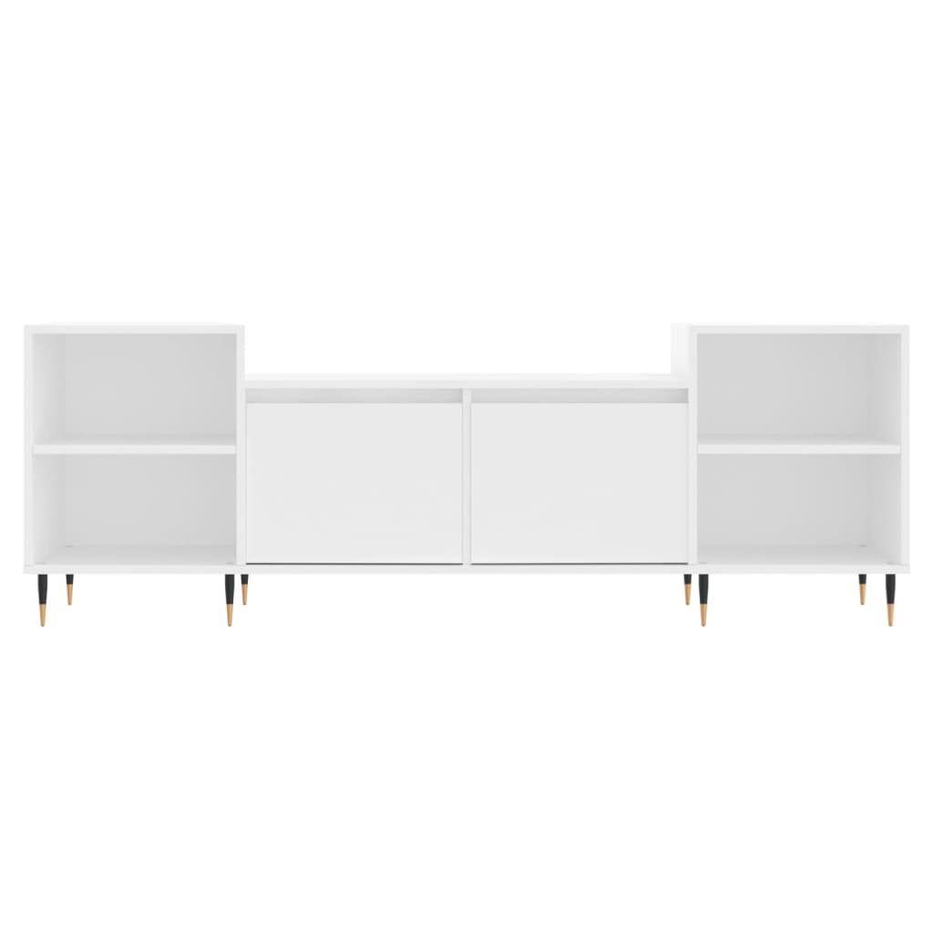 Meuble TV Blanc 160x35x55 cm Bois d'ingénierie - XIOS