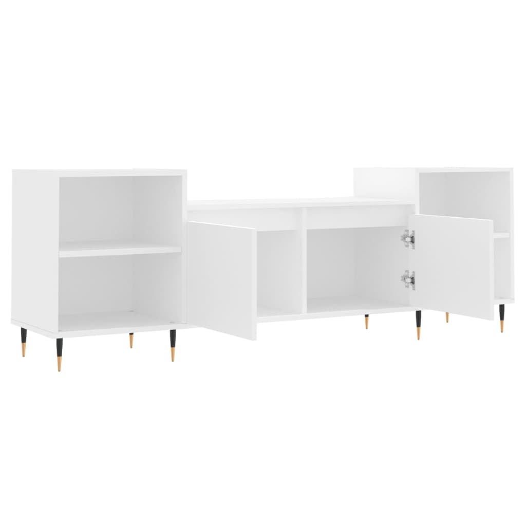 Meuble TV Blanc 160x35x55 cm Bois d'ingénierie - XIOS