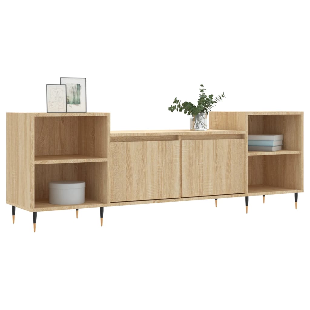 Meuble TV Chêne sonoma 160x35x55 cm Bois d'ingénierie - XIOS