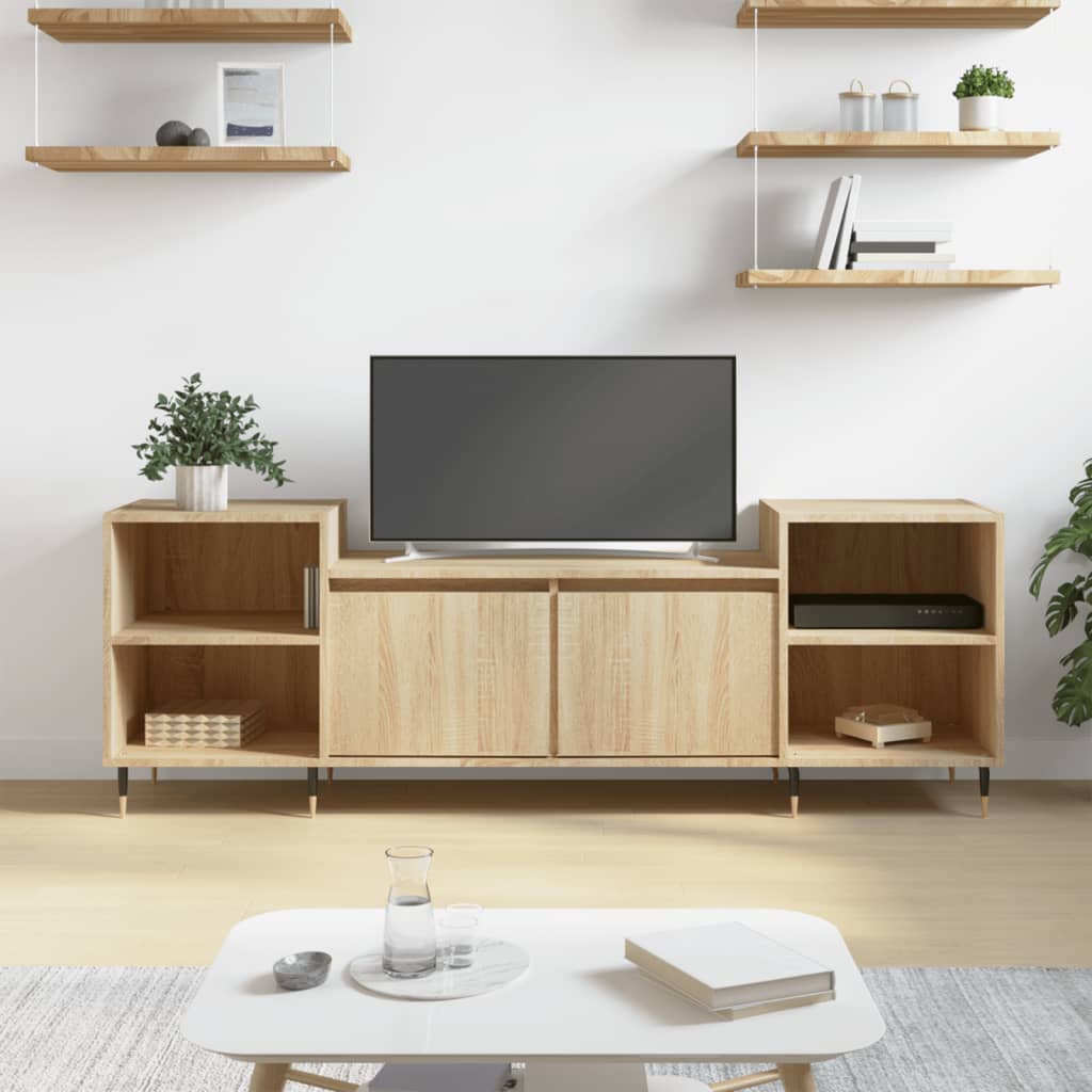 Meuble TV Chêne sonoma 160x35x55 cm Bois d'ingénierie - XIOS