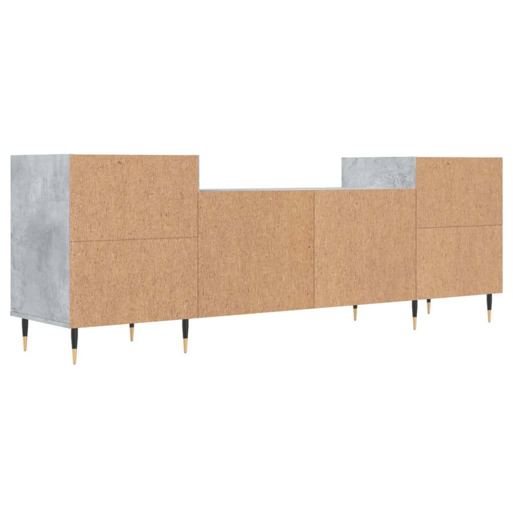 Meuble TV Gris béton 160x35x55 cm Bois d'ingénierie - XIOS