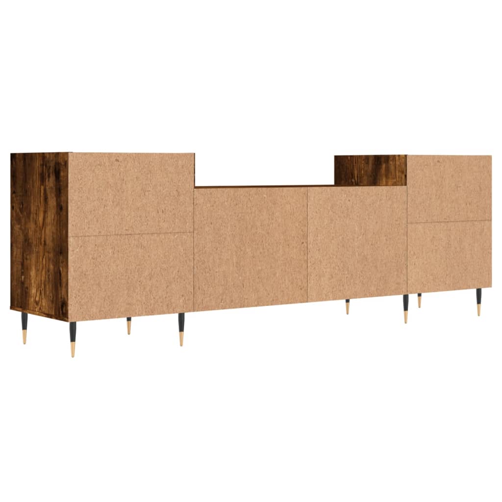 Meuble TV Chêne fumé 160x35x55 cm Bois d'ingénierie - XIOS