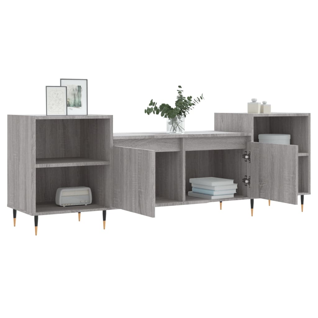 Meuble TV Sonoma gris 160x35x55 cm Bois d'ingénierie - XIOS