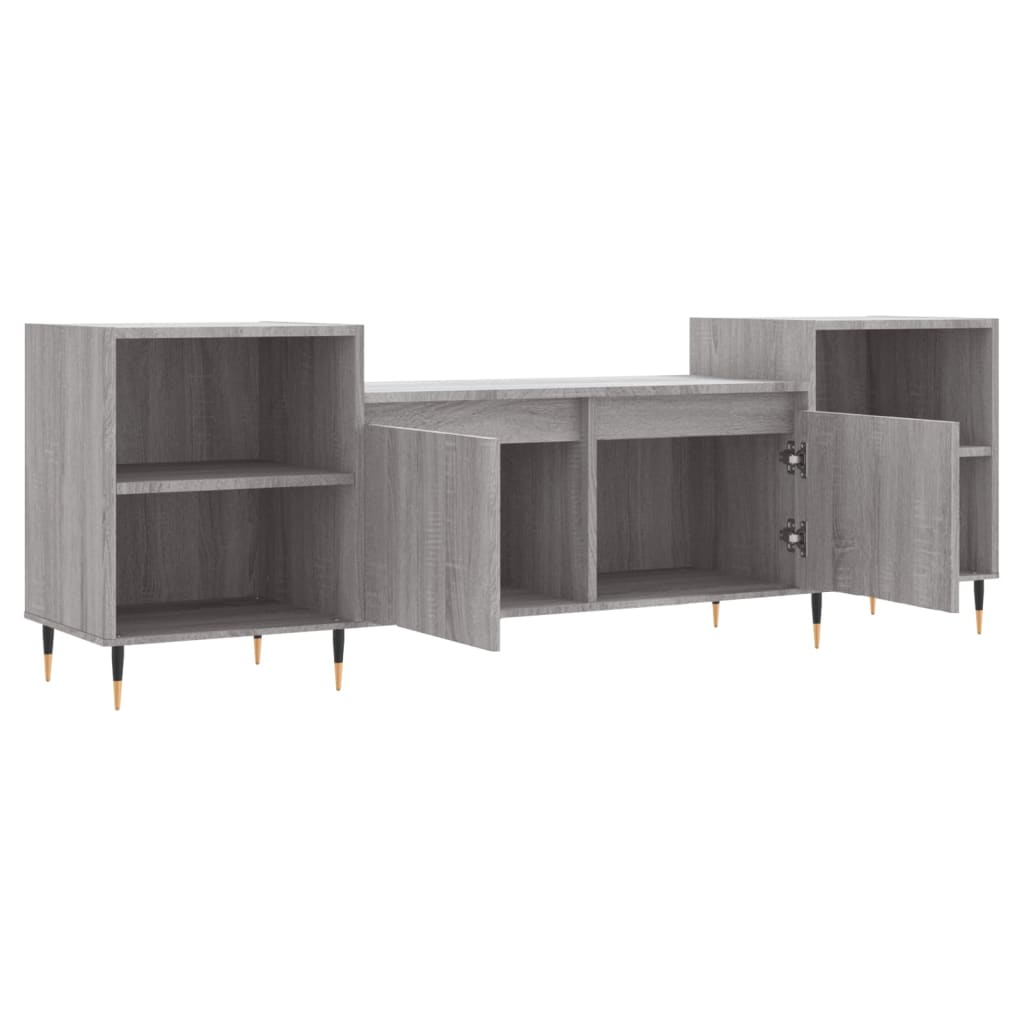 Meuble TV Sonoma gris 160x35x55 cm Bois d'ingénierie - XIOS