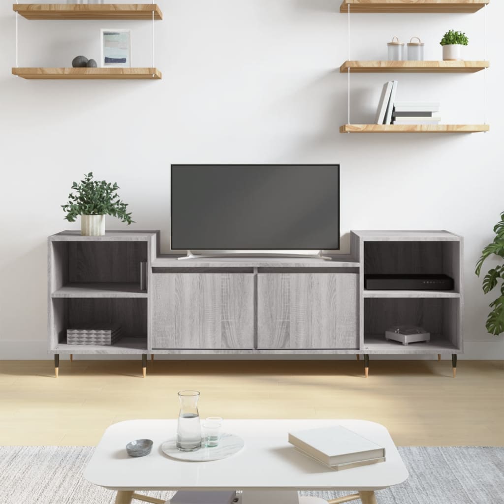 Meuble TV Sonoma gris 160x35x55 cm Bois d'ingénierie - XIOS