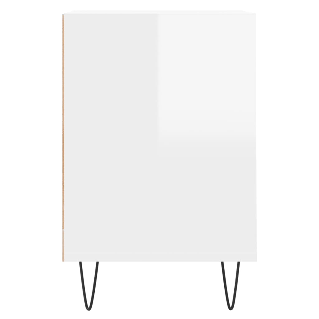 Meuble TV Blanc brillant 160x35x55 cm Bois d'ingénierie - XIOS