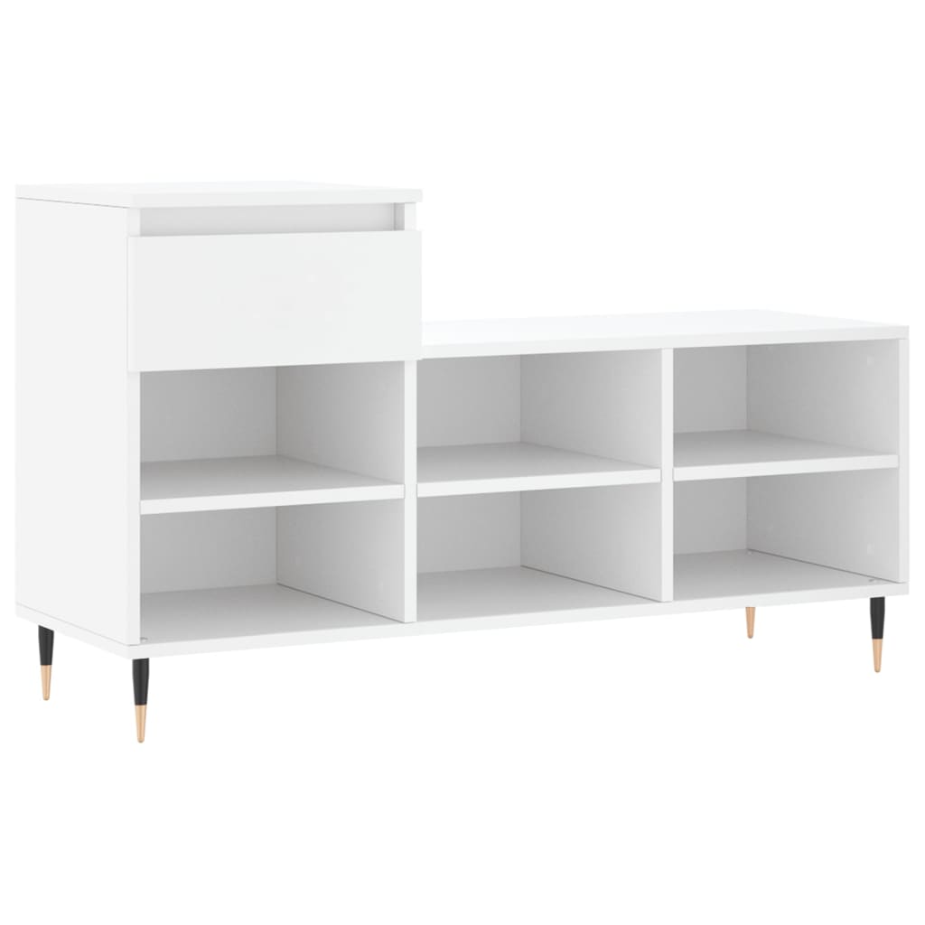 Armoire à chaussures Blanc 102x36x60 cm Bois d'ingénierie - XIOS
