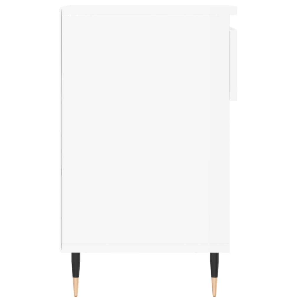 Armoire à chaussure Blanc brillant 102x36x60 cm Bois ingénierie - XIOS