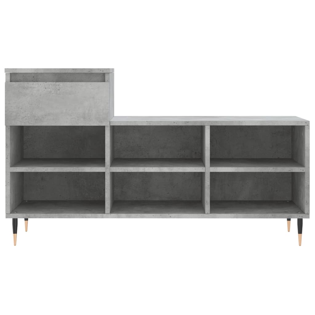Armoire à chaussures Gris béton 102x36x60 cm Bois d'ingénierie - XIOS