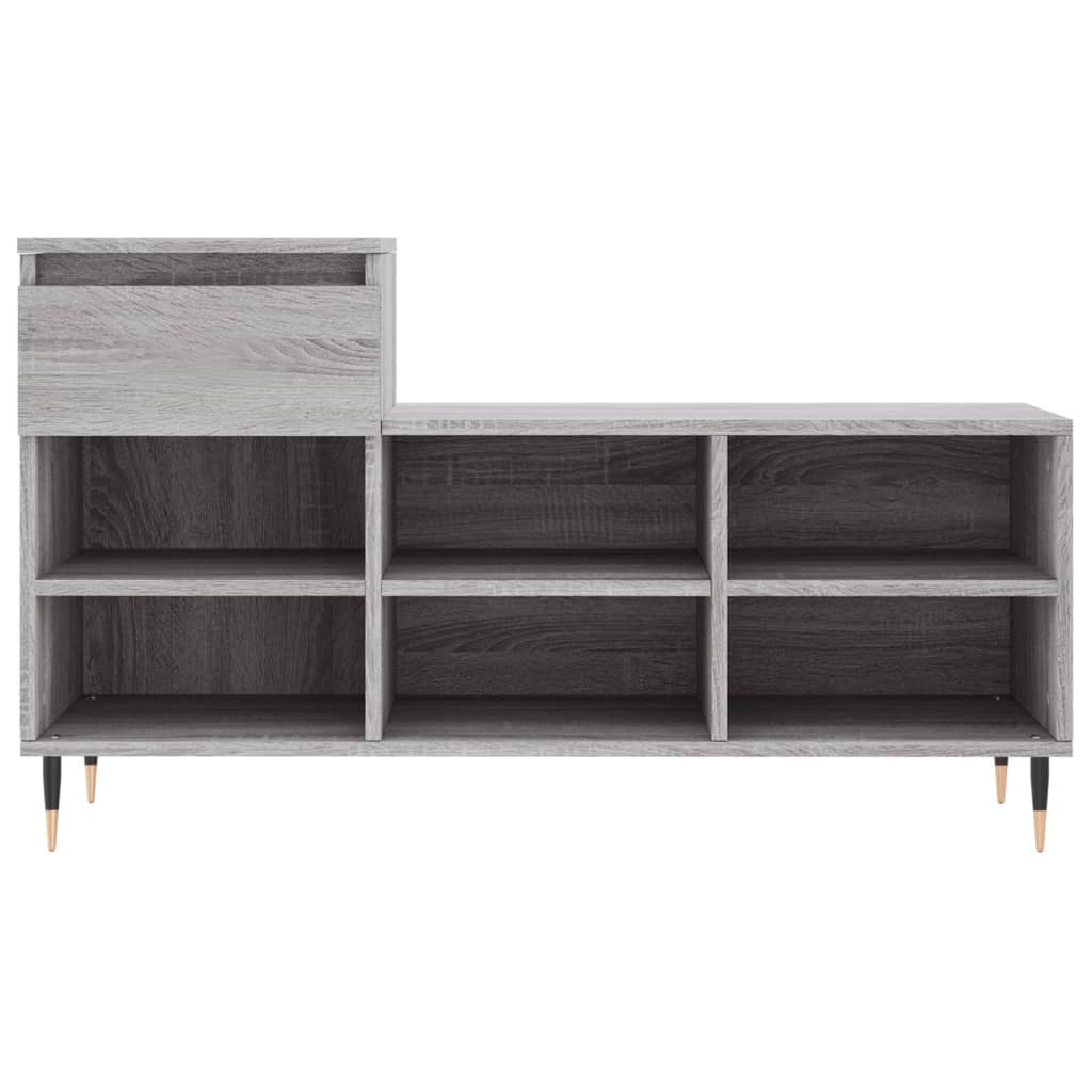 Armoire à chaussures Sonoma gris 102x36x60 cm Bois d'ingénierie - XIOS