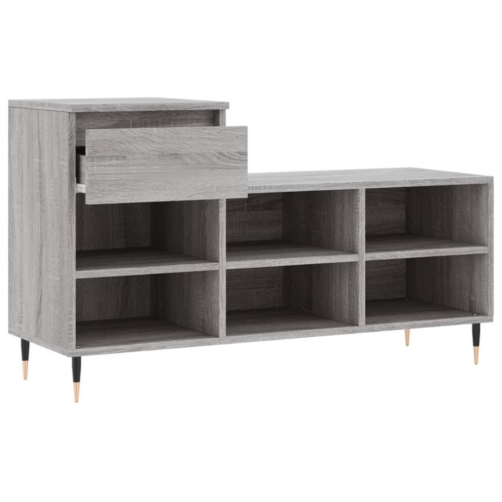 Armoire à chaussures Sonoma gris 102x36x60 cm Bois d'ingénierie - XIOS
