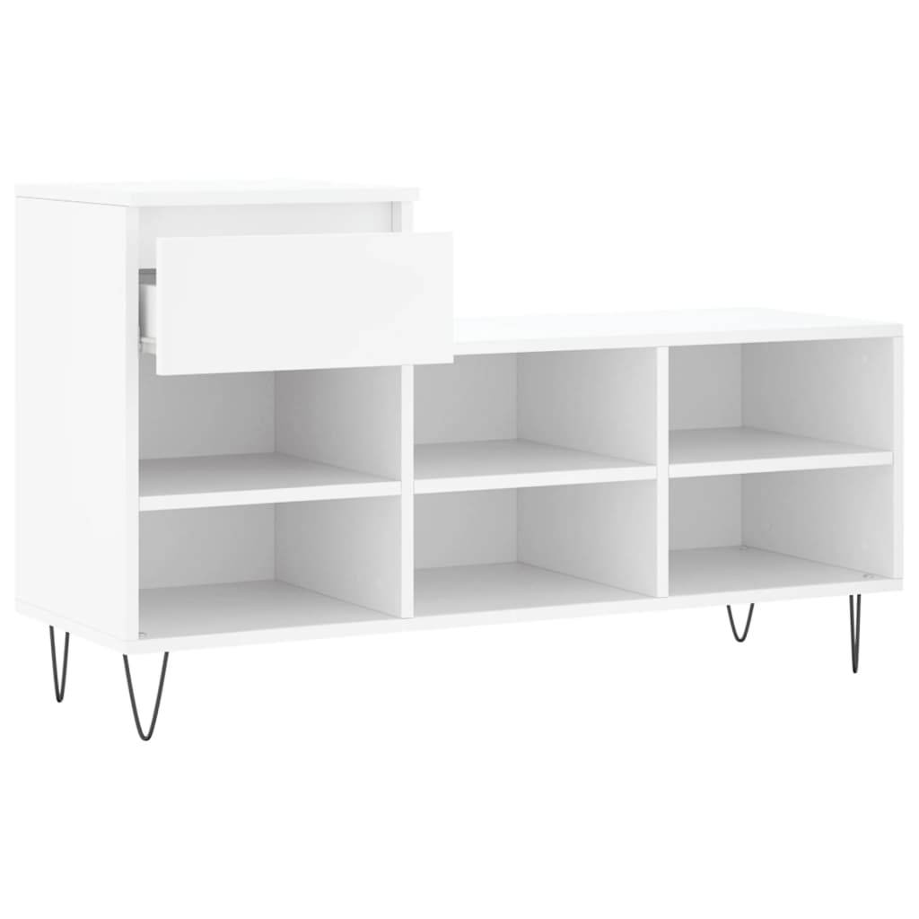 Armoire à chaussures Blanc 102x36x60 cm Bois d'ingénierie - XIOS