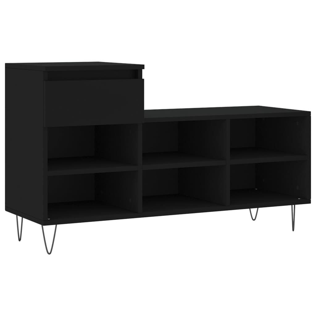 Armoire à chaussures Noir 102x36x60 cm Bois d'ingénierie - XIOS