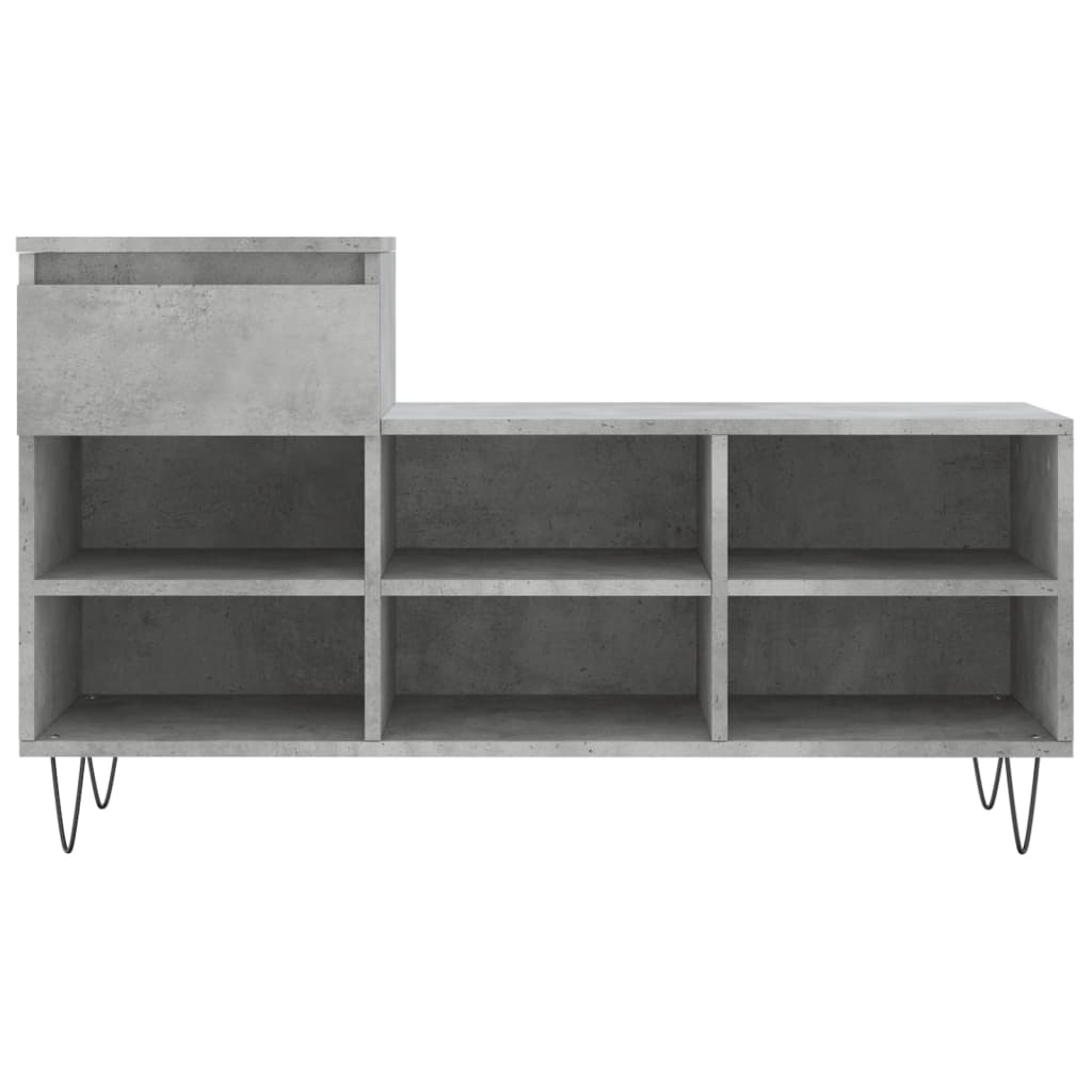 Armoire à chaussures Gris béton 102x36x60 cm Bois d'ingénierie - XIOS