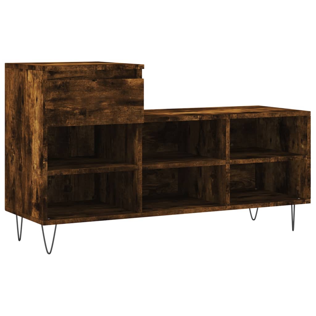 Armoire à chaussures Chêne fumé 102x36x60 cm Bois d'ingénierie - XIOS