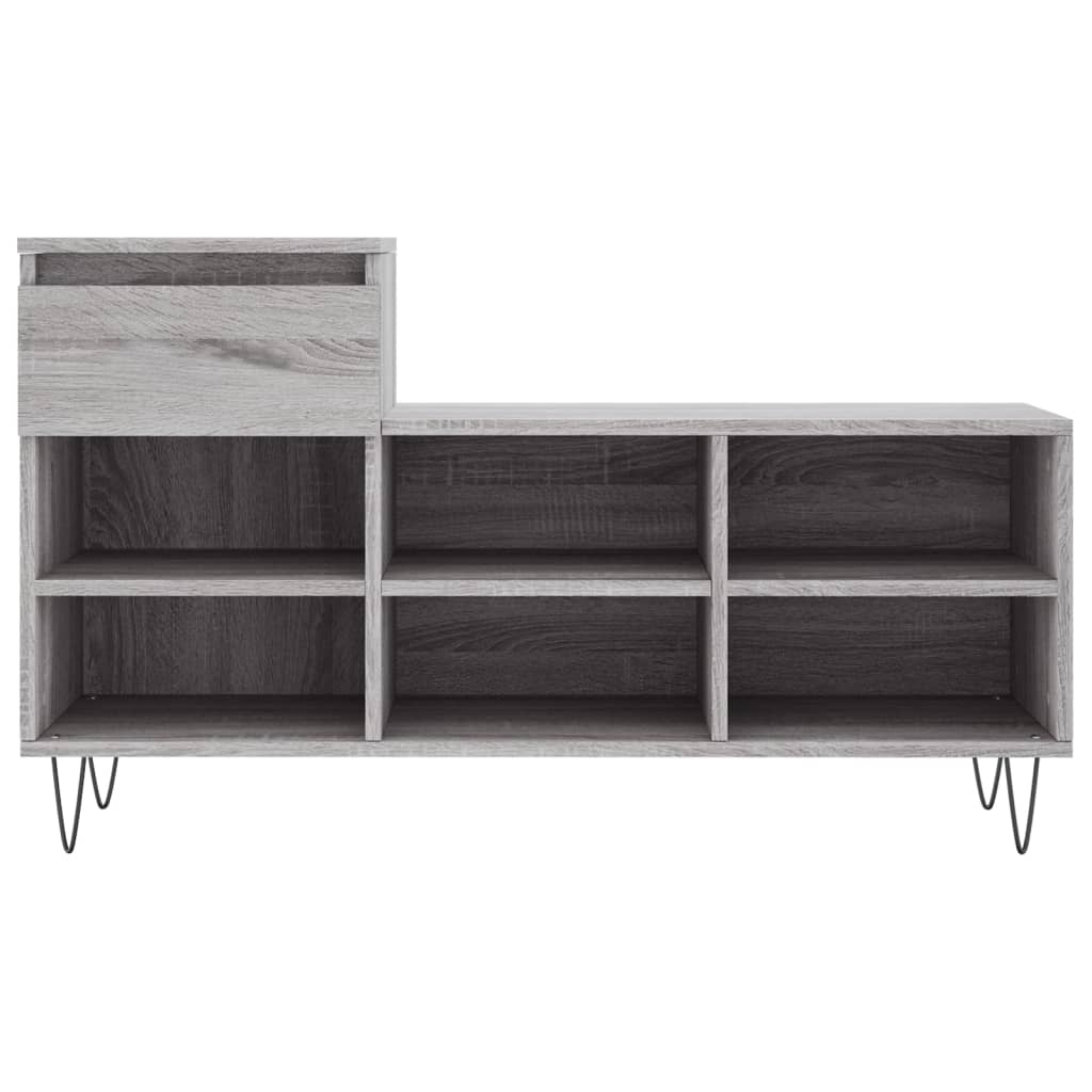 Armoire à chaussures Sonoma gris 102x36x60 cm Bois d'ingénierie - XIOS