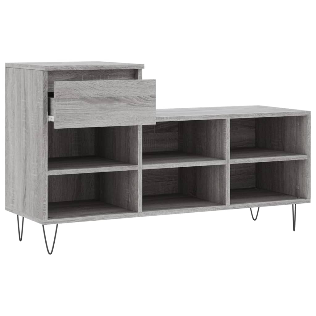Armoire à chaussures Sonoma gris 102x36x60 cm Bois d'ingénierie - XIOS