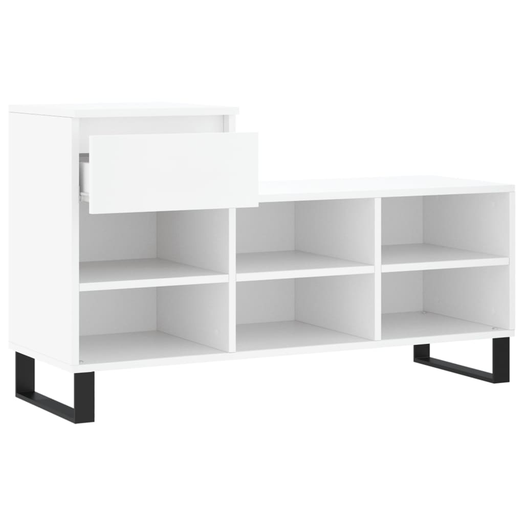 Armoire à chaussures Blanc 102x36x60 cm Bois d'ingénierie - XIOS