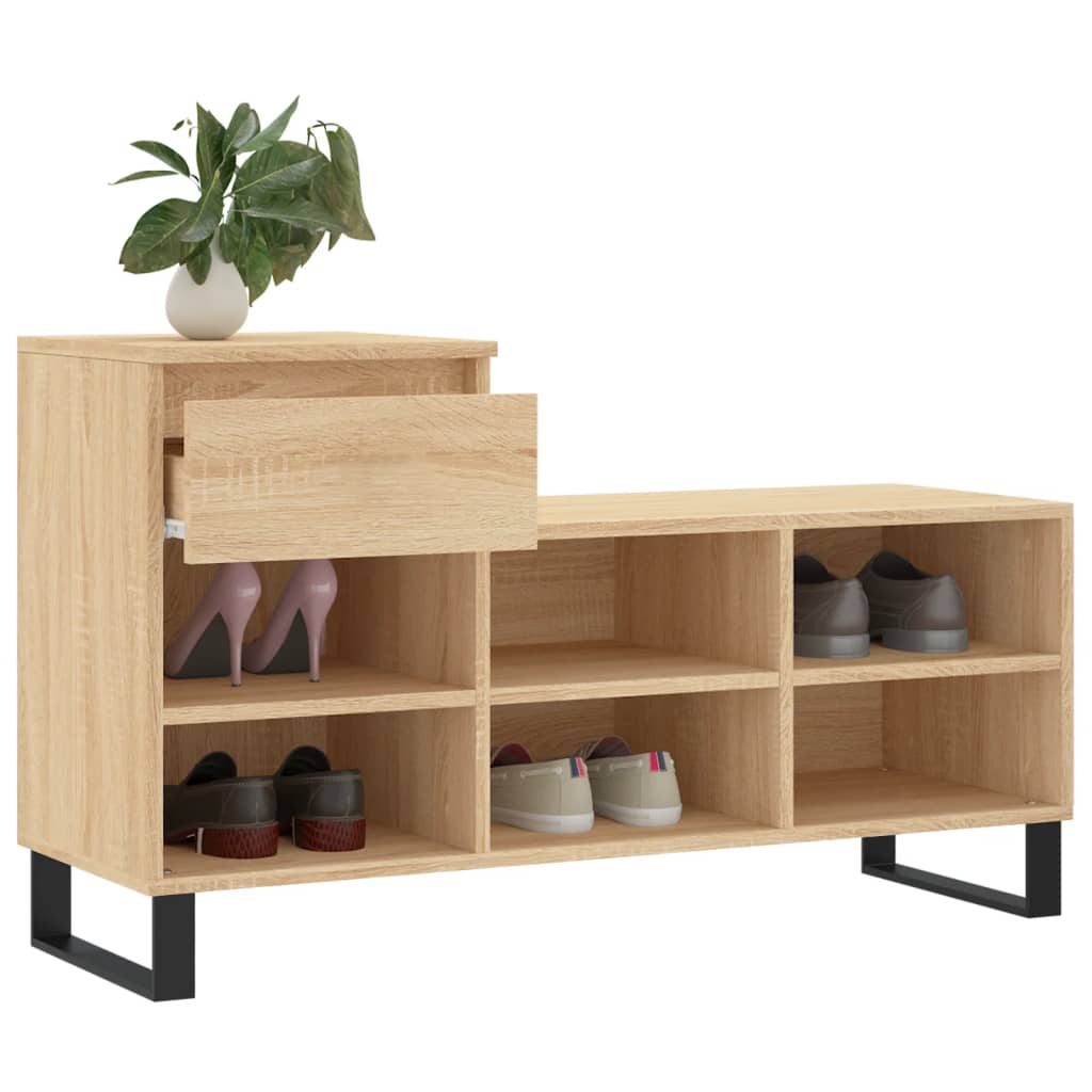 Armoire à chaussures Chêne sonoma 102x36x60cm Bois d'ingénierie - XIOS