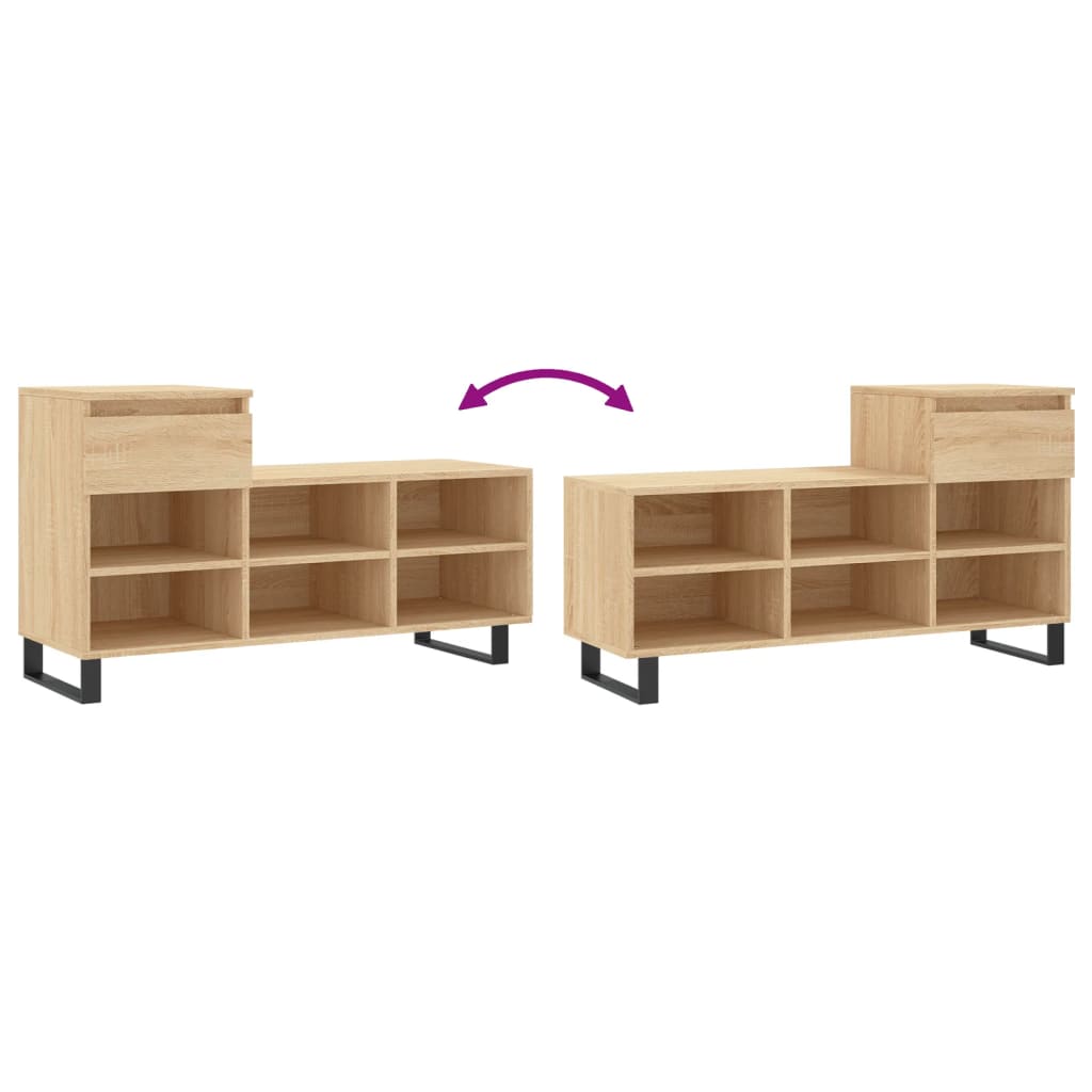 Armoire à chaussures Chêne sonoma 102x36x60cm Bois d'ingénierie - XIOS