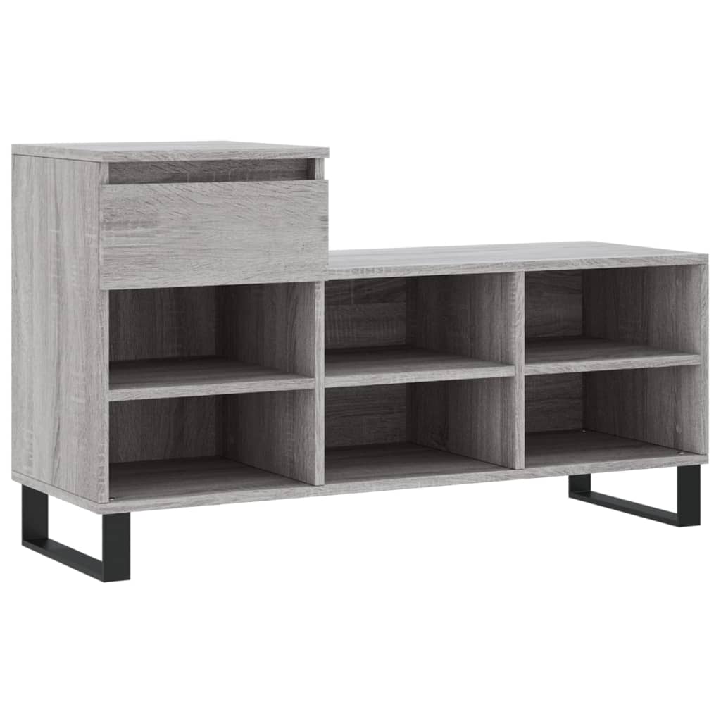 Armoire à chaussures Sonoma gris 102x36x60 cm Bois d'ingénierie - XIOS