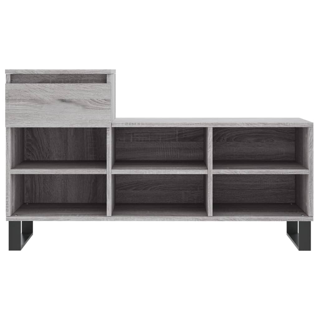 Armoire à chaussures Sonoma gris 102x36x60 cm Bois d'ingénierie - XIOS
