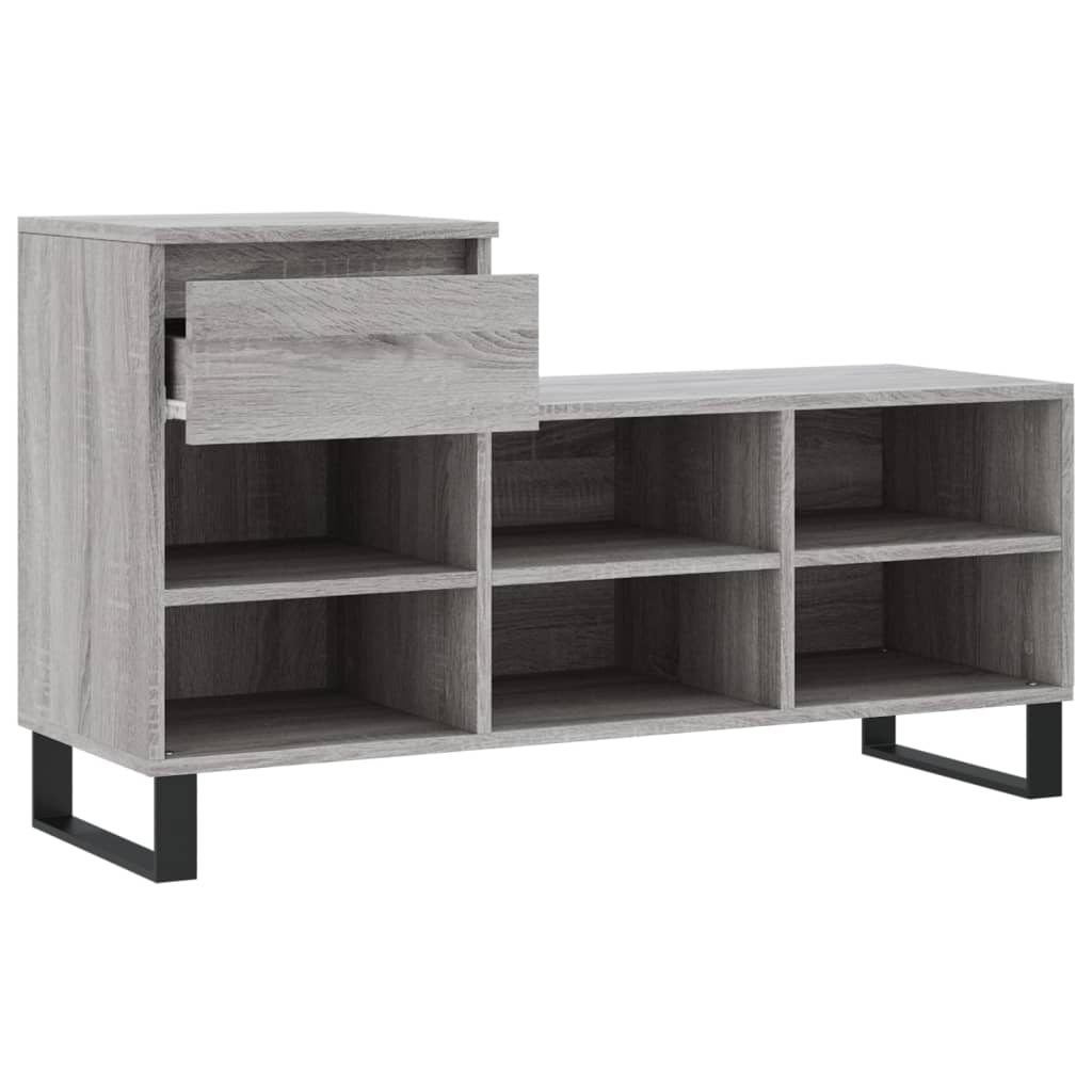 Armoire à chaussures Sonoma gris 102x36x60 cm Bois d'ingénierie - XIOS