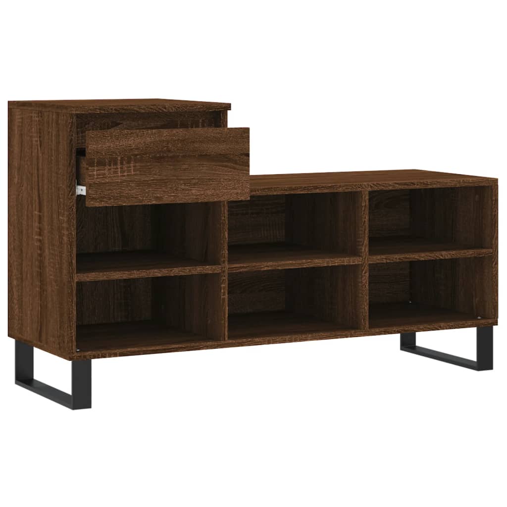 Armoire à chaussures Chêne marron 102x36x60cm Bois d'ingénierie - XIOS