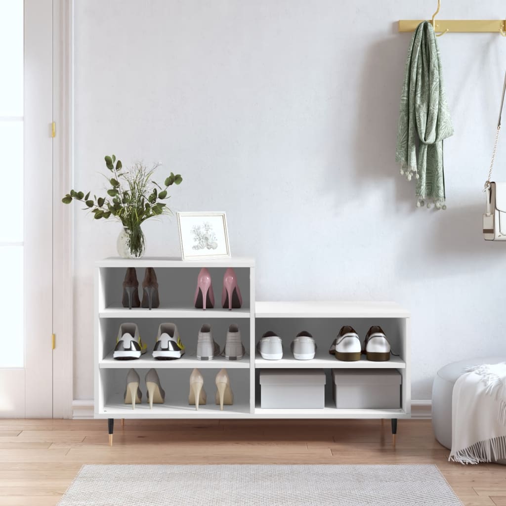 Armoire à chaussures Blanc 102x36x60 cm Bois d'ingénierie - XIOS