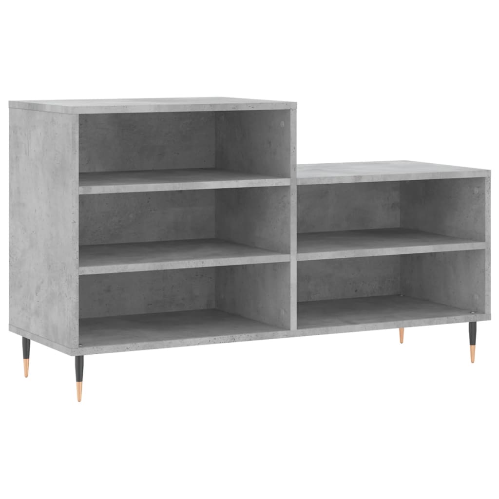 Armoire à chaussures Gris béton 102x36x60 cm Bois d'ingénierie - XIOS
