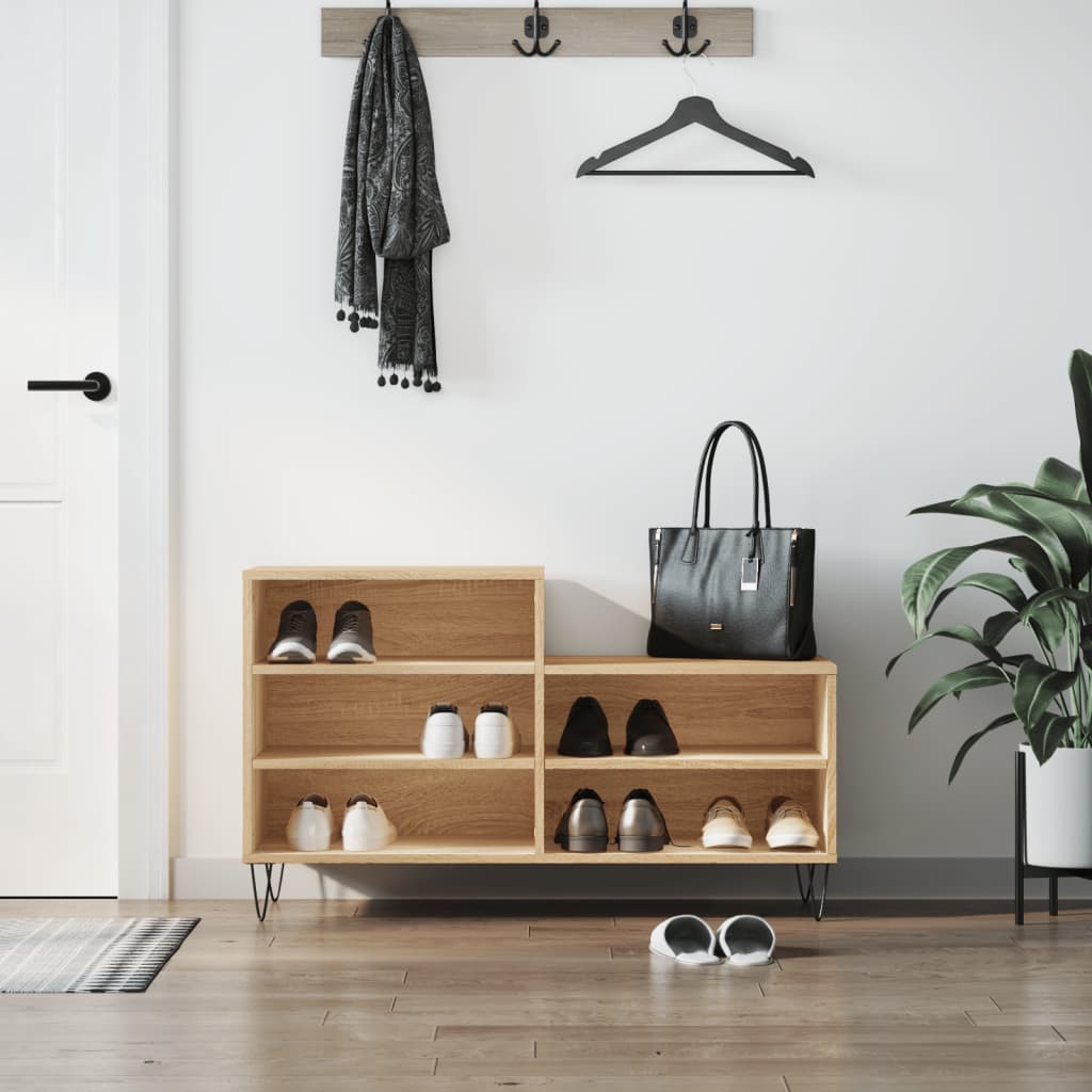 Armoire à chaussures Chêne sonoma 102x36x60cm Bois d'ingénierie - XIOS