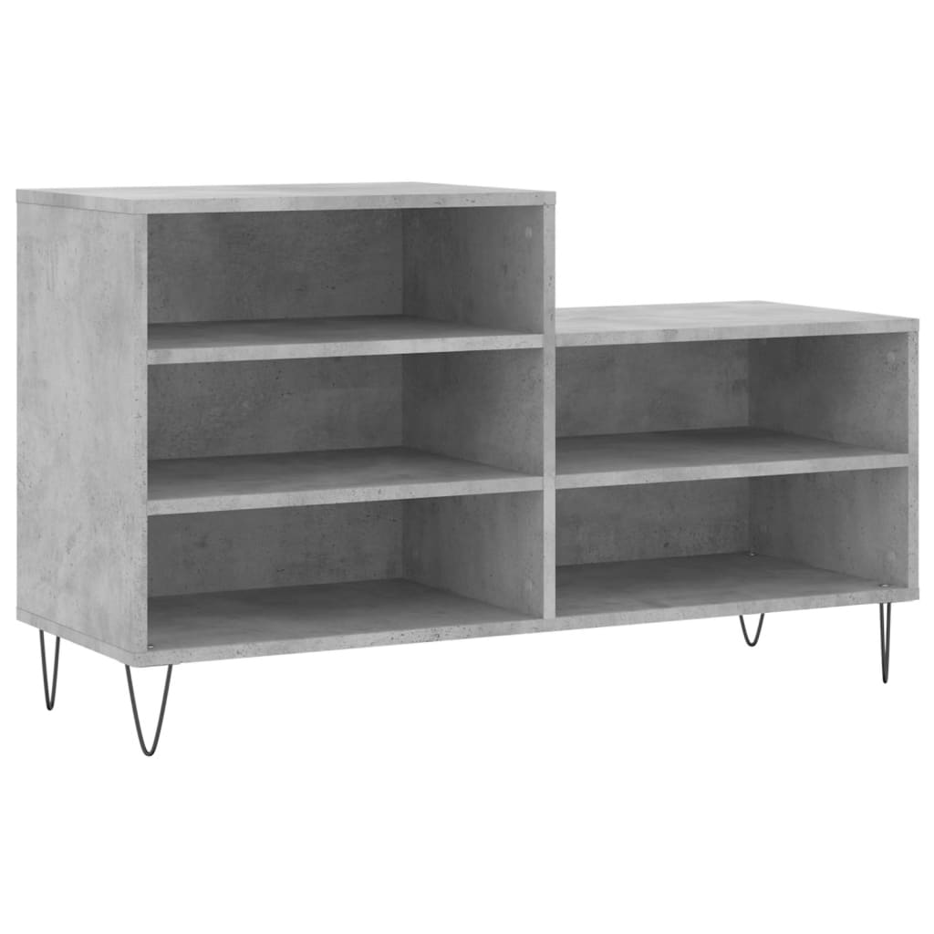Armoire à chaussures Gris béton 102x36x60 cm Bois d'ingénierie - XIOS
