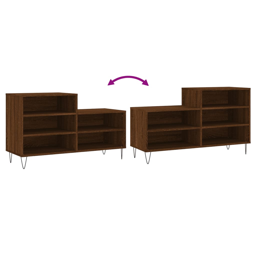 Armoire à chaussures Chêne marron 102x36x60cm Bois d'ingénierie - XIOS