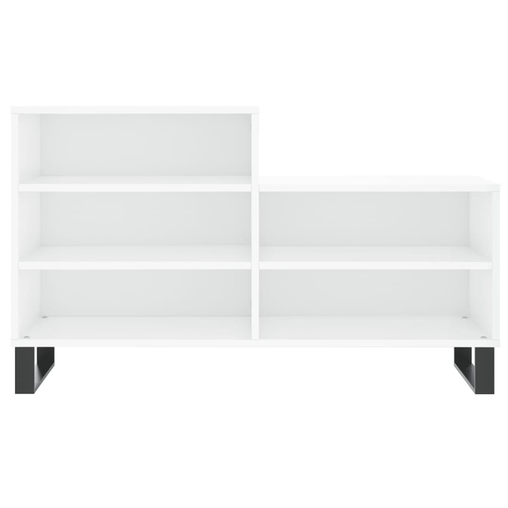 Armoire à chaussure Blanc brillant 102x36x60 cm Bois ingénierie - XIOS