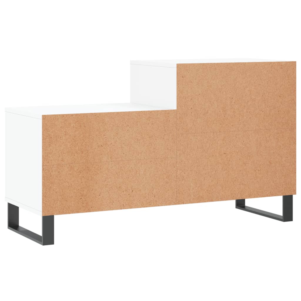 Armoire à chaussure Blanc brillant 102x36x60 cm Bois ingénierie - XIOS