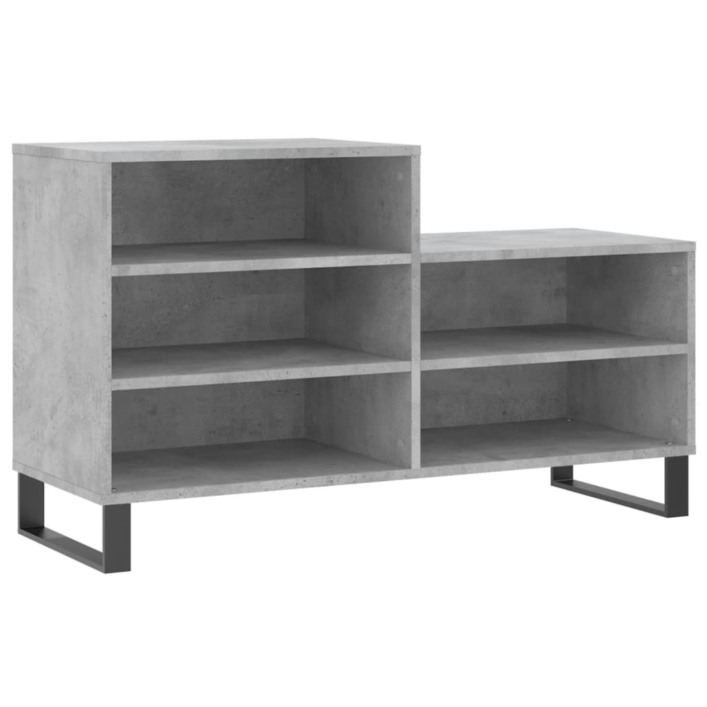 Armoire à chaussures Gris béton 102x36x60 cm Bois d'ingénierie - XIOS