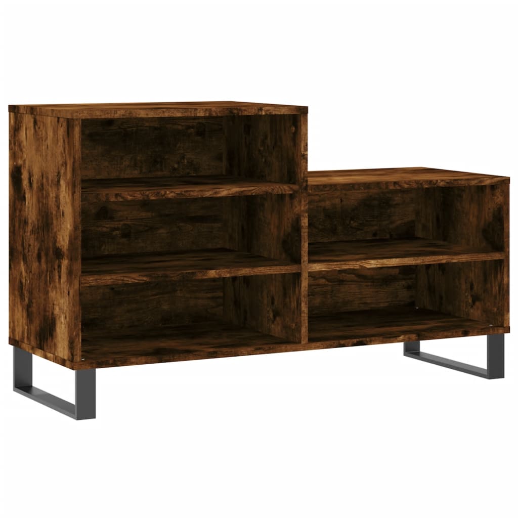 Armoire à chaussures Chêne fumé 102x36x60 cm Bois d'ingénierie - XIOS